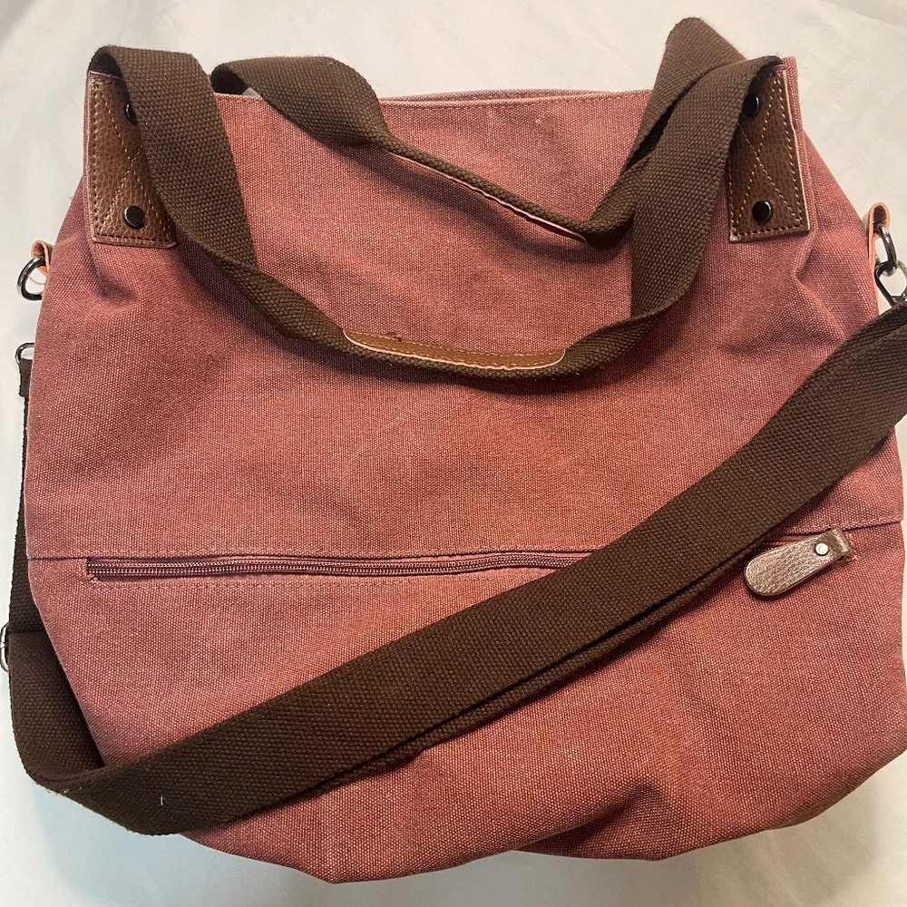 Red canvas style  bag